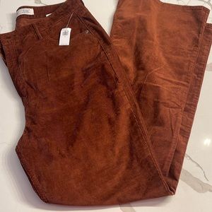 High Rise brown Corduroy pants NWT